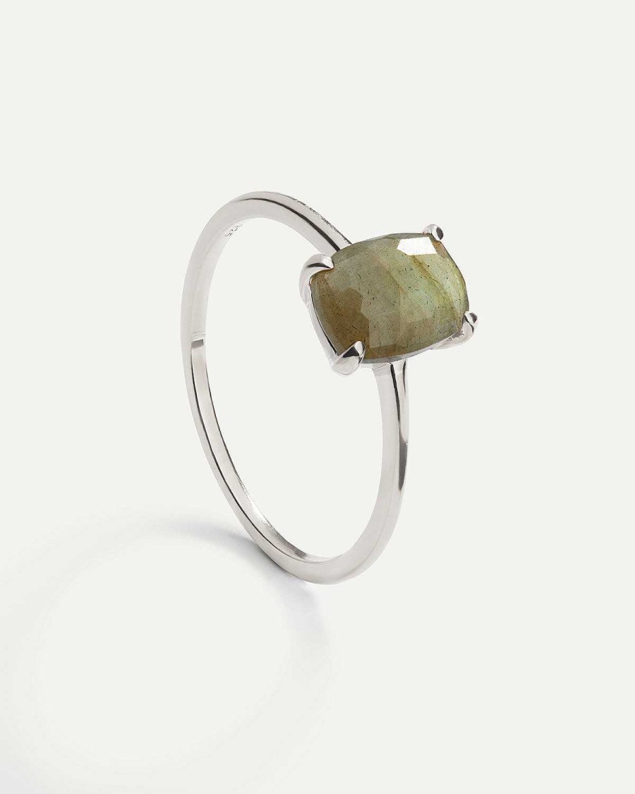 Anelli Adamina | Anello In Argento Con Labradorite Beatriz