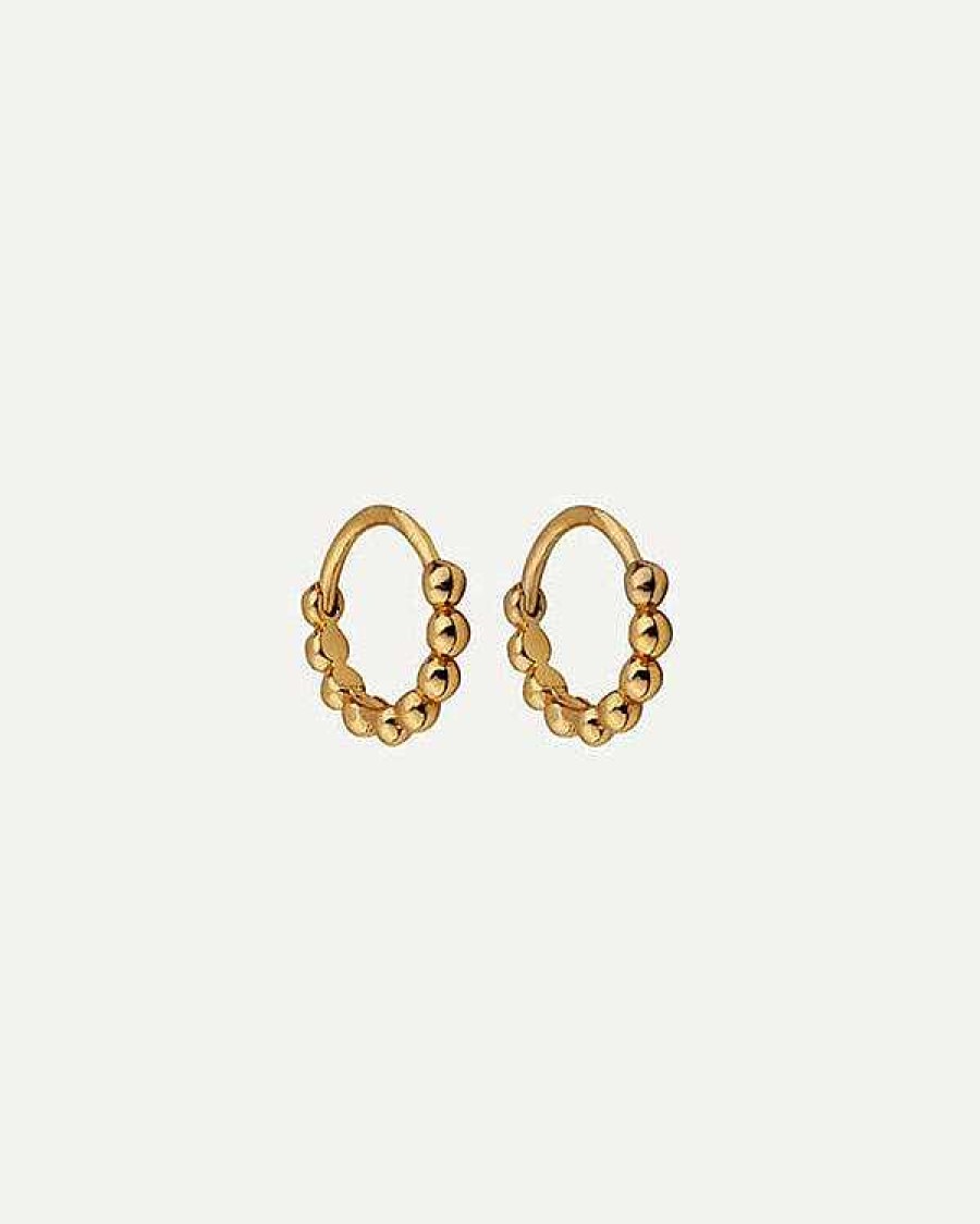 Orecchini Adamina | Hoops Balls Mini Orecchini In Oro