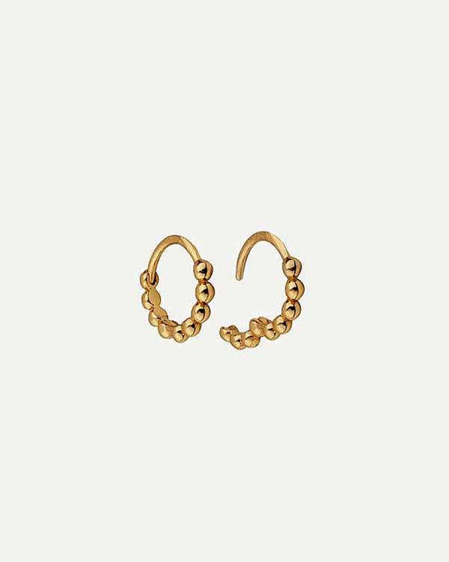 Orecchini Adamina | Hoops Balls Mini Orecchini In Oro