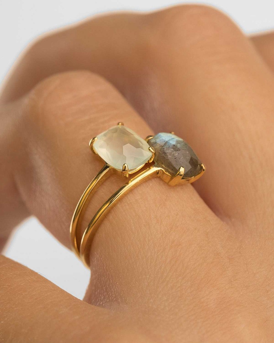 Anelli Adamina | Anello In Oro Con Labradorite Beatriz