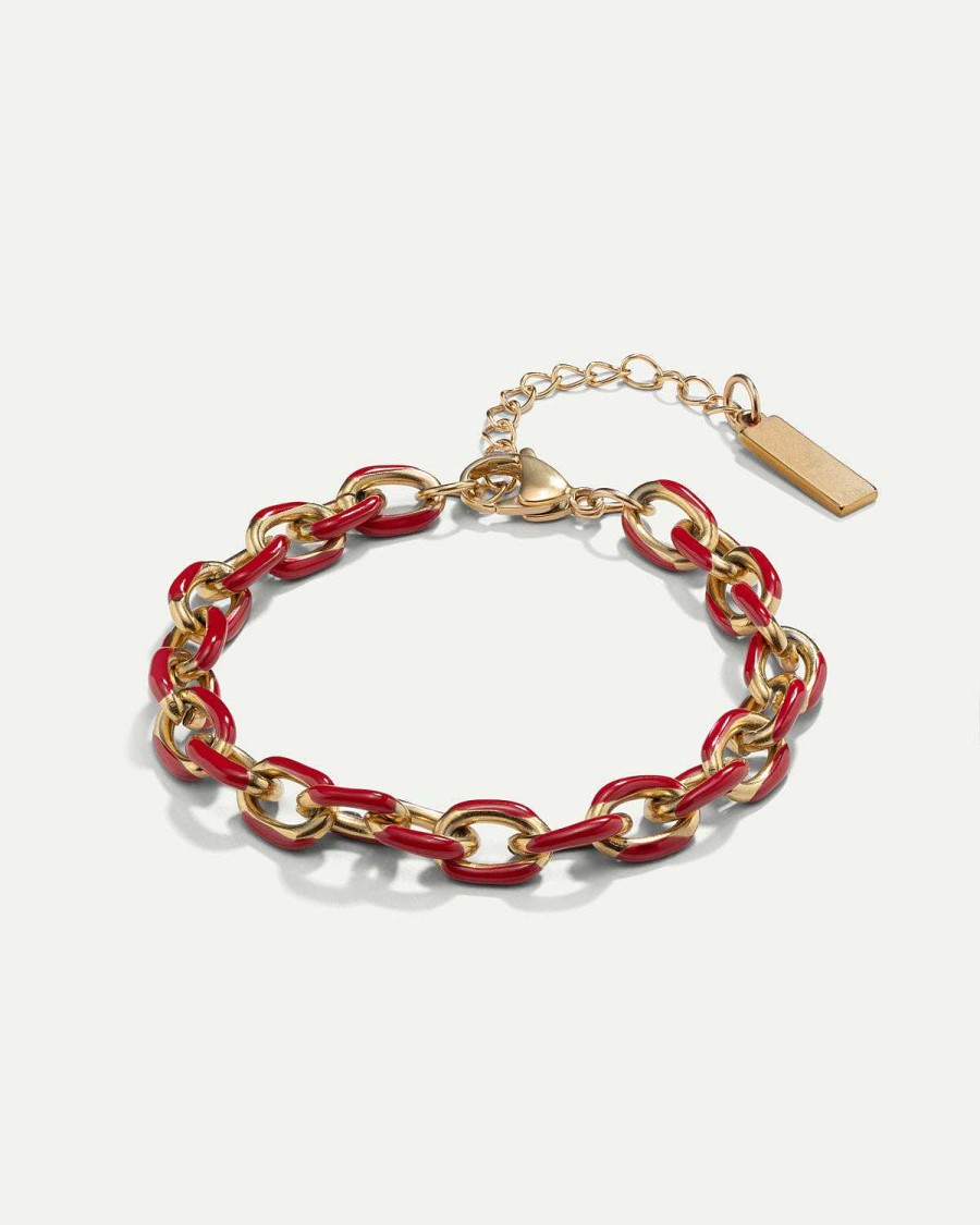 Pulseras Adamina | Bracciale Gina Rosso