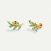 Piercing Adamina | Piercing Foglie Oro Verde Brillante