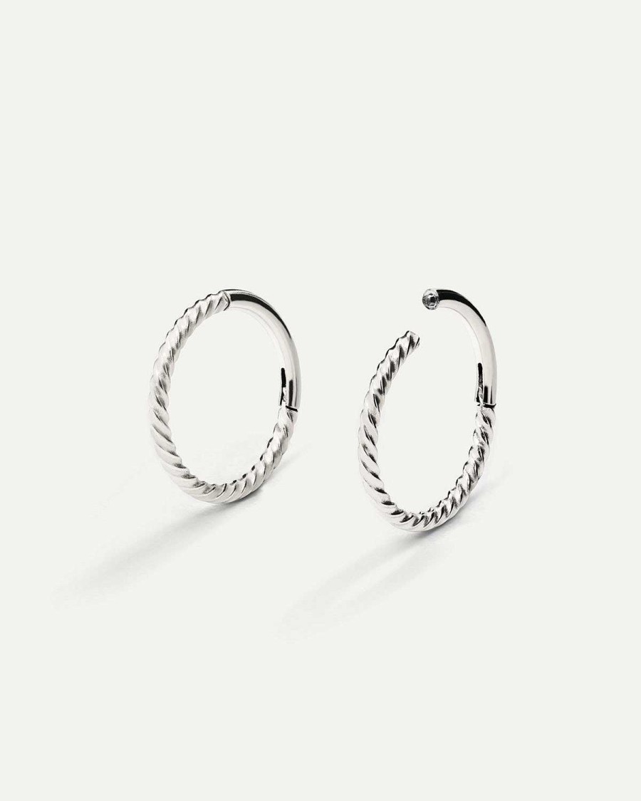 Piercing Adamina | Anello Per Piercing L Twist Argento