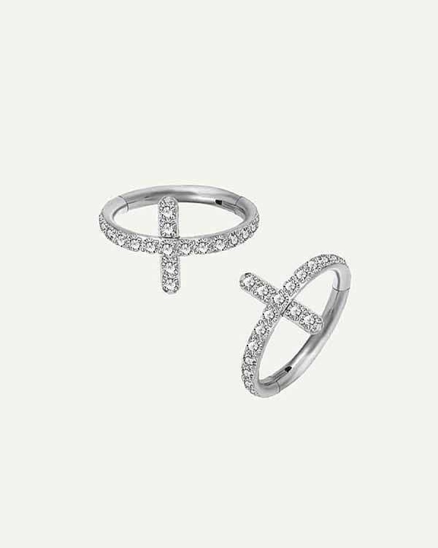 Piercing Adamina | Anello Piercing Croix Argento