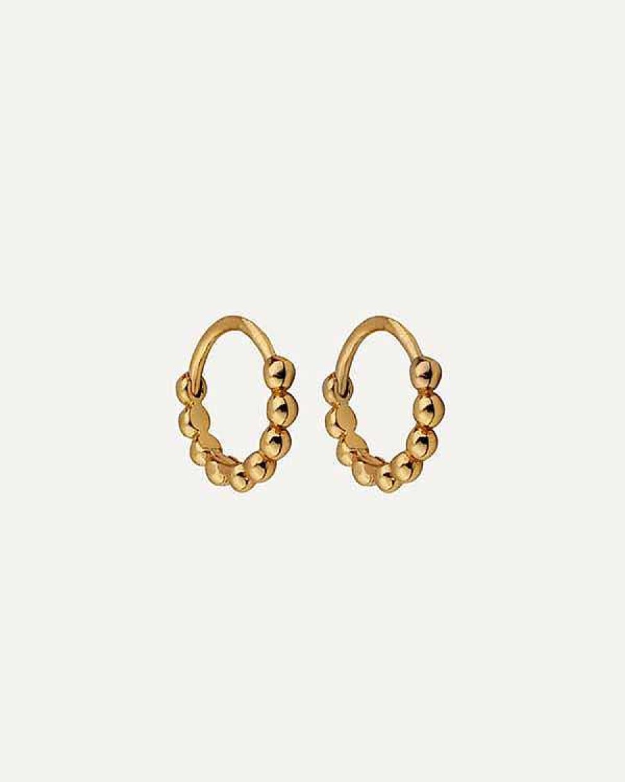 Orecchini Adamina | Orecchini In Oro Con Palline Hoops