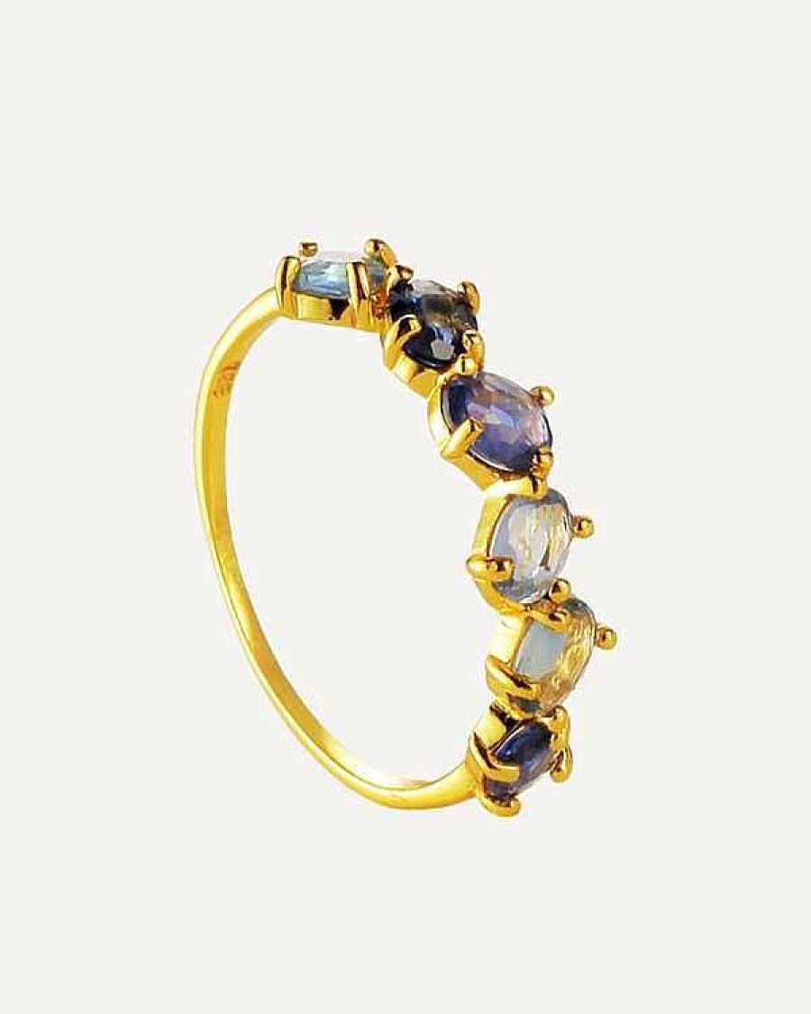 Anelli Adamina | Anillo Zaffiro Oro Blu